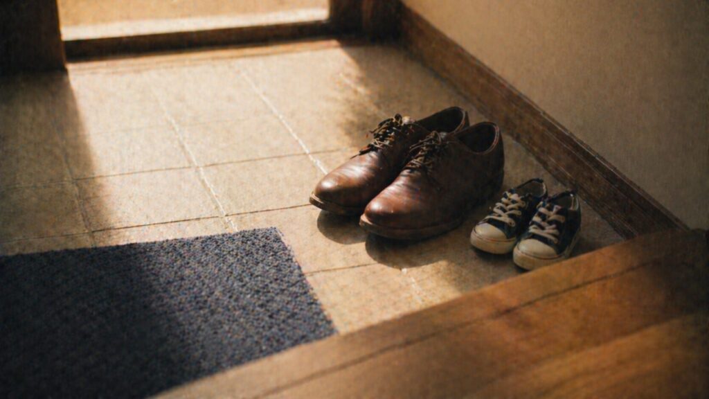 医局員としての生活に違和感を抱える医師へ、家族と過ごす時間を取り戻した玄関に並ぶ大人の革靴と子供のスニーカー